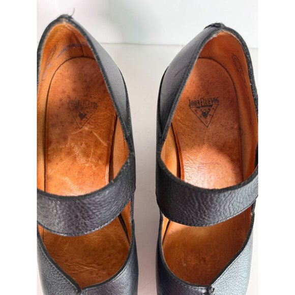 John Fluevog Leather Prepare Leader Platform Mary Jane Heels Black - Picture 6 of 12